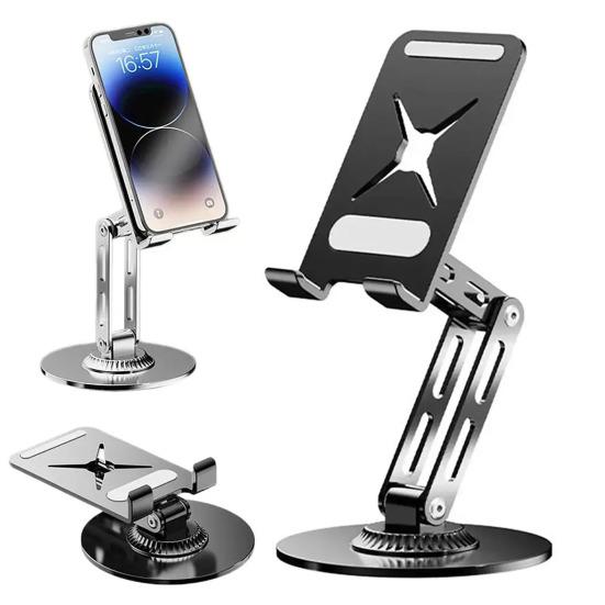 360 Degrees Rotatable Phone Stand Foldable Desktop Holder for Phone Multi-angle Phone Holder with Non-Slip Base