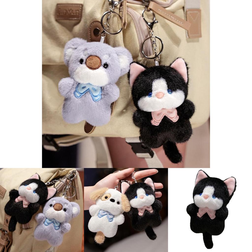 Morsom Og Vennlig Katt Hund Koala Plysjdukke Nøkkelring Perfekt For Jenter Stilig Ryggsekk