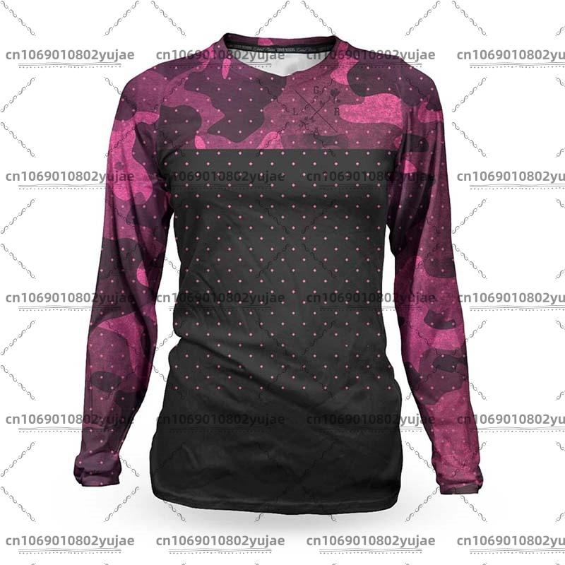 Women's MTB Jerseys Loose Rider Mtb Shirt BMX Mountain Bike Jersey DH Motocross Downh Long Sleeve T-shirt