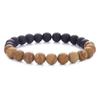 2017 New Style European & American 8MM Wood Grain Bead Handmade Bracelet