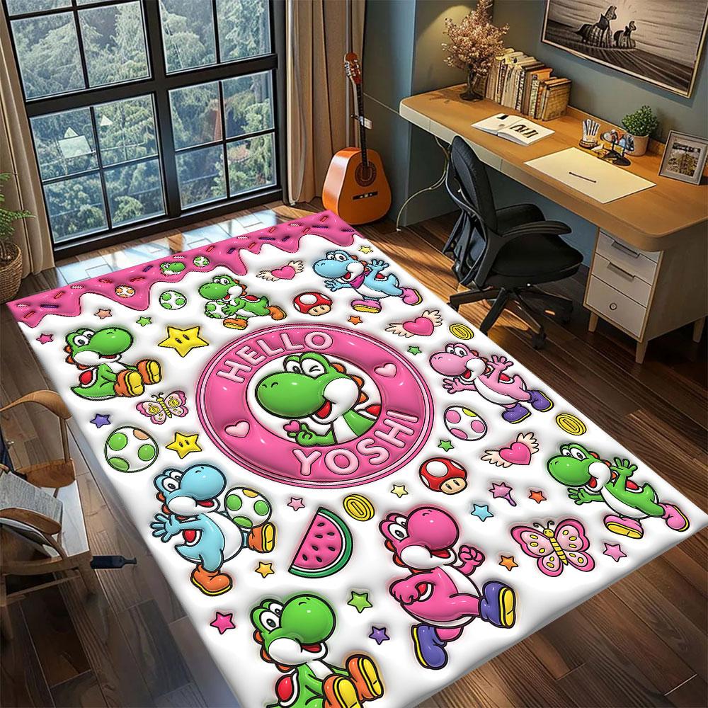 

Mario anime character Carpet for Living Room Bedroom Home Decor Cool Movie Mat Play Floor Mat 60x90cm
