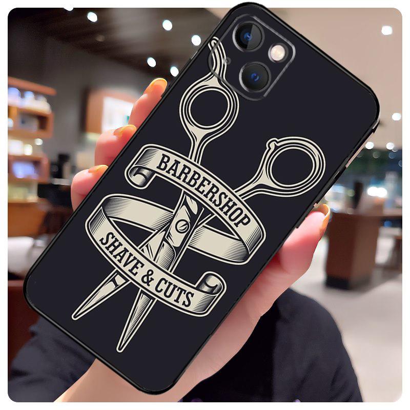 

Barber Shop Hair Stylist Tools Case For iPhone 16 12 13 11 14 15 Pro Max Plus X XR XS 13 12 Mini Back Cover Capa iPhone 12 mini