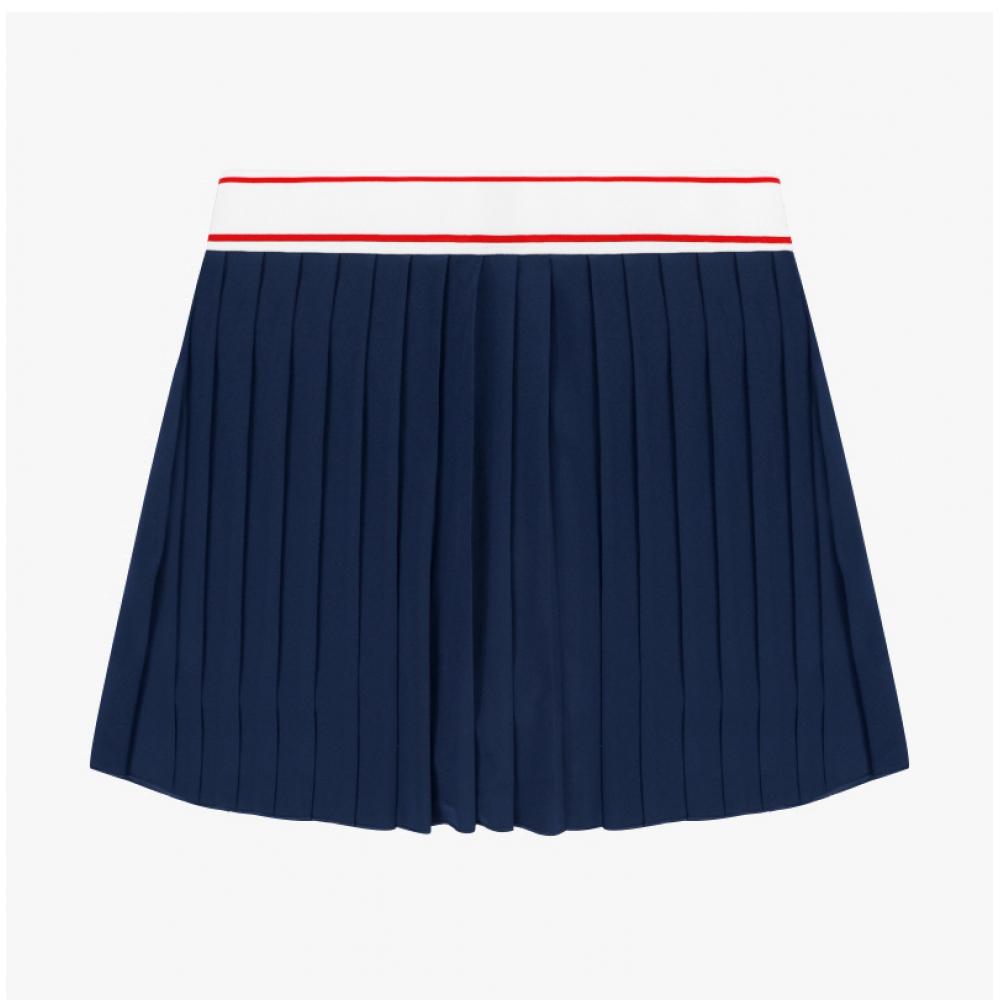 Sporty   Rich Sk005S406Sn Serif  Serif  Logo Pleated TenniS Women S Skirt