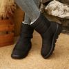 Women's Large Size Soft Sole Winter Warm Anti-slip Fur One Snow Boots Padded Lined Ankle Boots Waterproof Outdoor Sports Mid Calf Cotton Boots