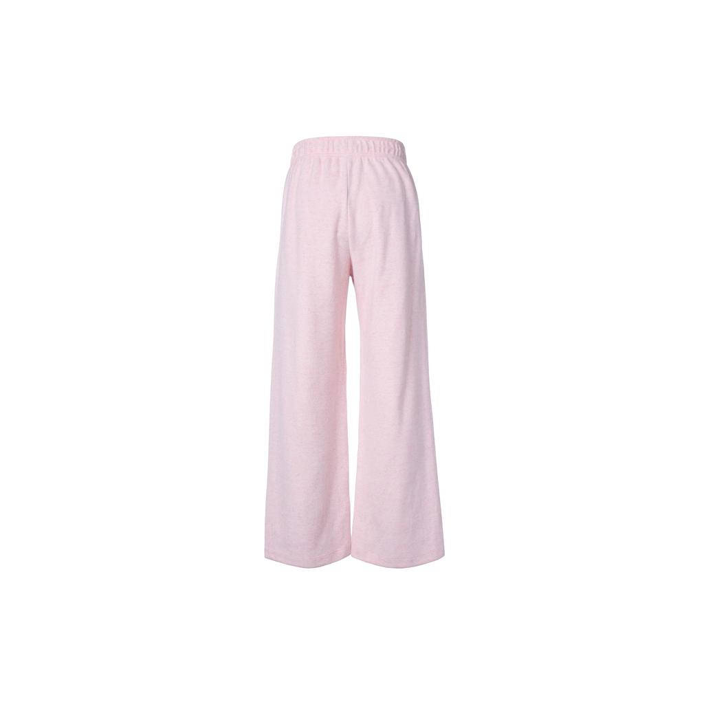 Nike Therma-Fit High-Waisted Fleece Casual Wide-Leg Knitted Sports Pants Women Bottoms Light-Raspberry FV4016-632