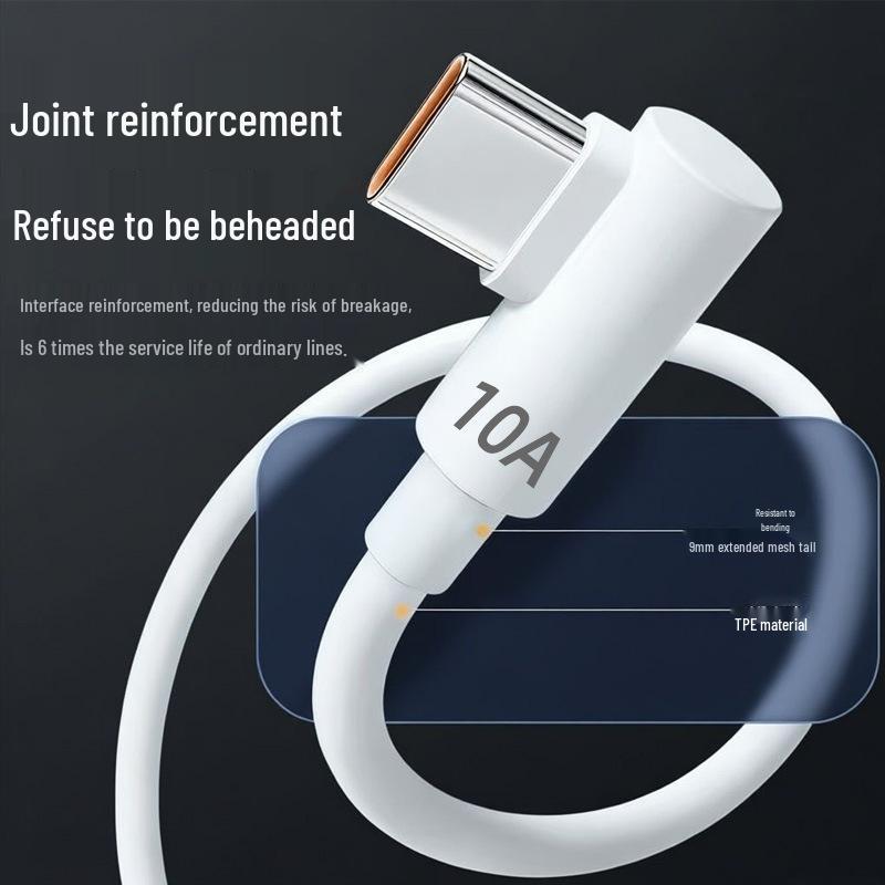 240W Elbow Type-C Fast Charging Cable for Huawei Honor - 10A