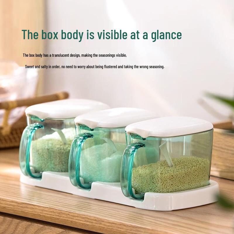 CHAHUA 3-Piece Plastic Spice Jar Set