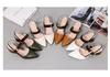 2024 Chunky Heel Hollow Sandals for Women, Slimming Pointed Toe Single Strap Buckle
