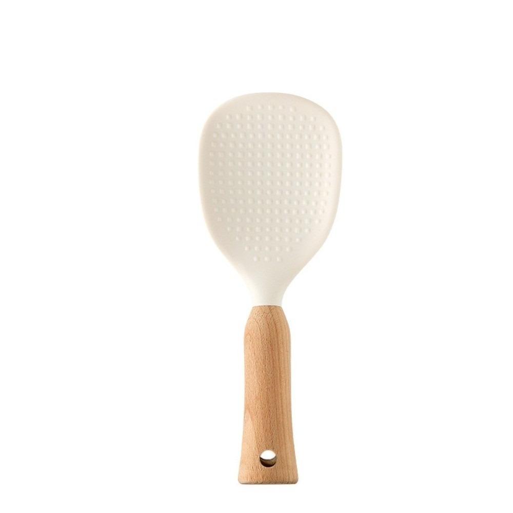 Heat Resistant Silicone Rice Paddle Non Stick Silicone Spoon Rice Cooker Rice Shovel  Kitchen Tools белый