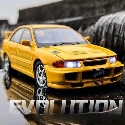 1:32 Mitsubishi Lancer Evolution Ix Alloy Sports Car Model Toys Diecast  Vehices Doors Opened Sound Light Pull Back Boy Toy Gift