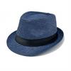 Ανδρικό Ψάθινο Καπέλο Fedora για τον Ήλιο το Καλοκαίρι Φαρδύ
