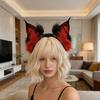 Kätzchen Cosplay Zubehör Kunsthaar Ohren Haarreif Pelzige Stirnbänder für Halloween-Party und Kostüm-Event