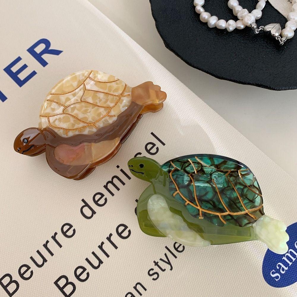 Acetic Acid Animal Hair Clip Sea Creature Big Shark Clip Fashion Acetate Turtle Hair Claw Female