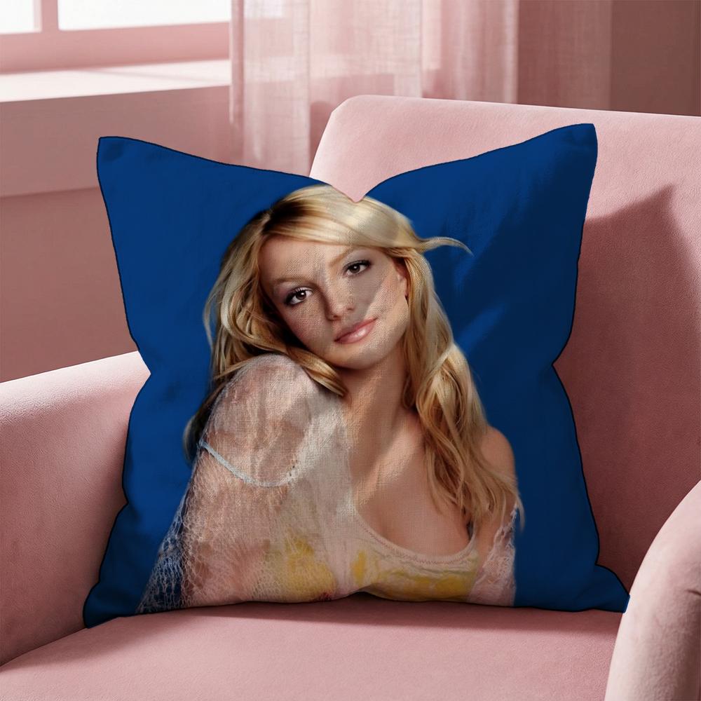 B-Britney Spears SINGER Cushion Cover Multi-Scene Pillow Cover for Home & Car - Reversible, Soft & Durable for Daily Use