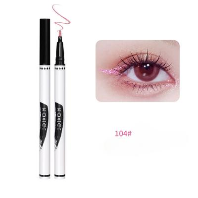 Eyeliner liquido scintillante che cattura l'attenzione, waterproof, a lunga tenuta, ad asciugatura rapida, ultra-fine, eyeliner liquido a lunga tenuta