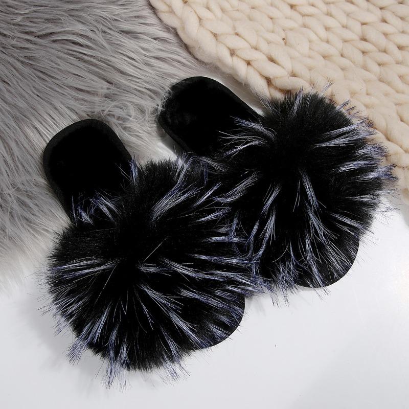 Plus Size Gosedjursplatta Höst Ny Rund Tå Öppen Tå Mjuk Sula Halkfri Slitstark Flip-flops