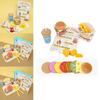 Fun Wooden Simulation Burger French Fries Beverage Kid Toy Set For Kids Learning And Imagination