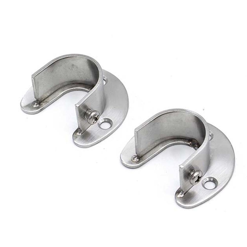 U-Shaped Closet Rod End Support Stainless Steel Wardrobe Rail Pole Socket C#P5 U-Shaped Closet Rod End Support Stainless Steel Wardrobe Rail Pole Socket C#P5