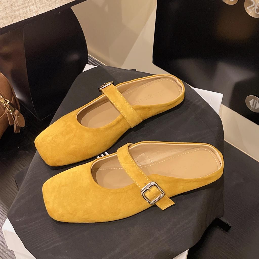 Luxury Brand Women Flat Fashion Round Toe Ladie Ballerinas Shoes Soft Flat Heel Outdoor Casual Mary Jane Shoes