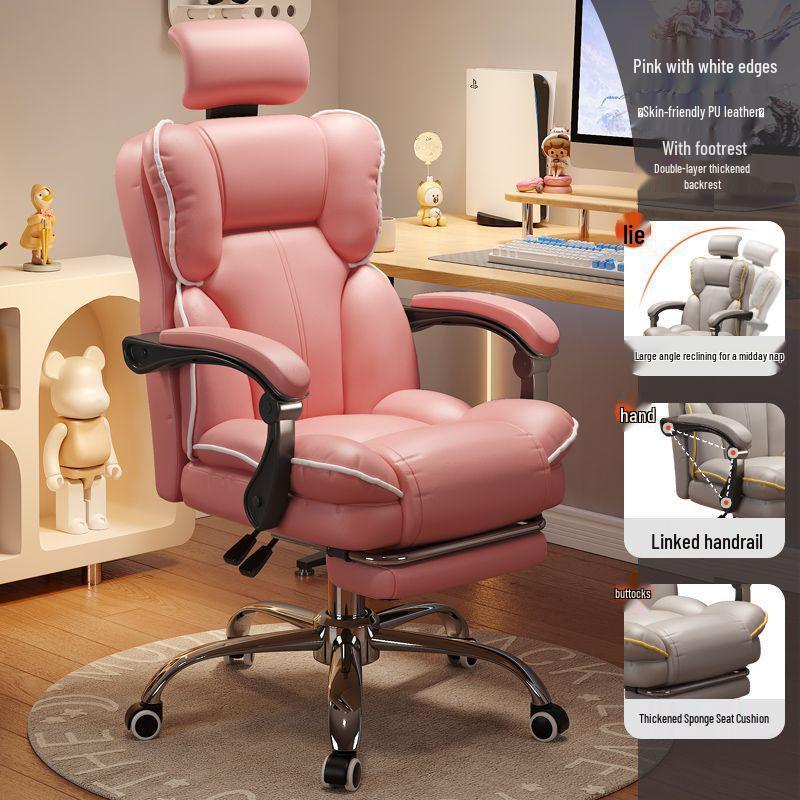Comfortable Gaming Chair: Home Office Chair, Streaming Chair, Desk Chair for Girls