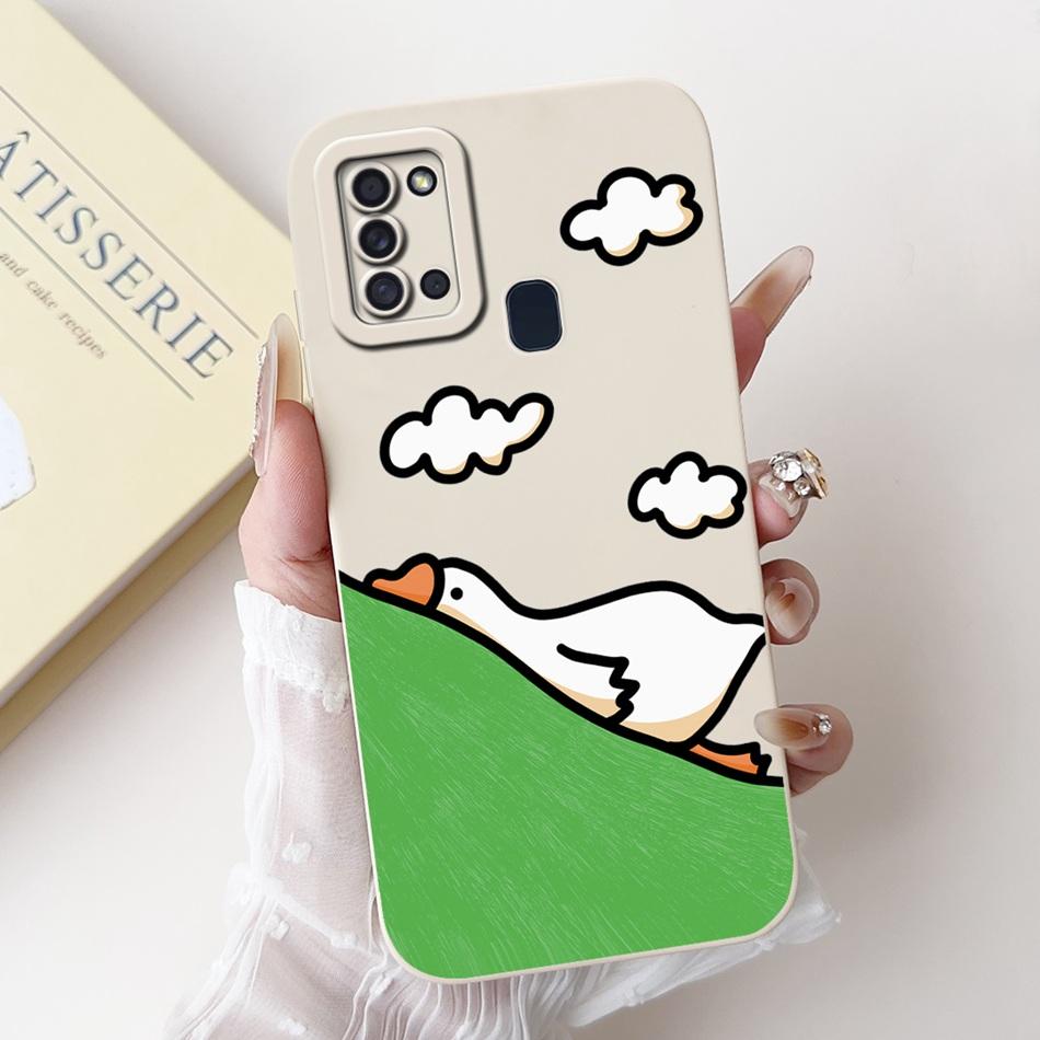 For Samsung Galaxy A21s Cute Panda Rabbit Cartoon Soft Silicone Case For Samsung A21S SM-A217F Camera Protective Phone Cases