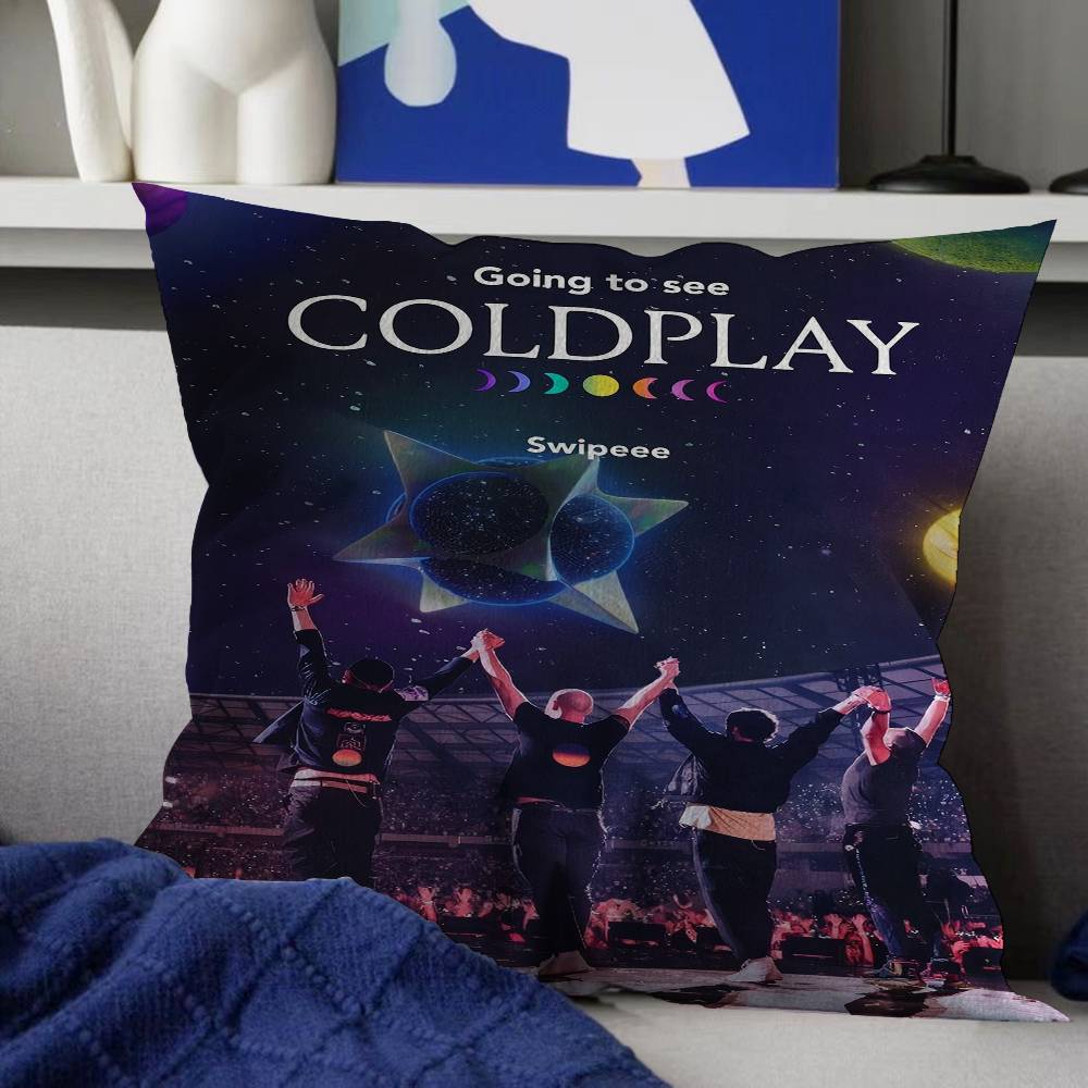 C-Coldplay Band Pillow Gift Home Office Decoration Pillow Bedroom Sofa Car Cushion CoverPillow Case