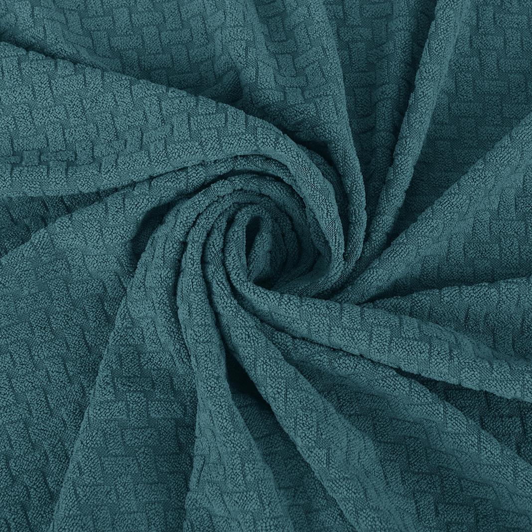 

Сплошной цвет вязаный узел жаккардовый утолщенный эластичный чехол для дивана ткань универсальный чехол для диванной подушки 1 Seat павлин голубой