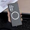 Stoffhülle für Samsung Galaxy Z Fold 7 6 4 3 fold7 ZFold Magnetisch Kabelloses Laden Stoßfest Ultra Dünne Hülle