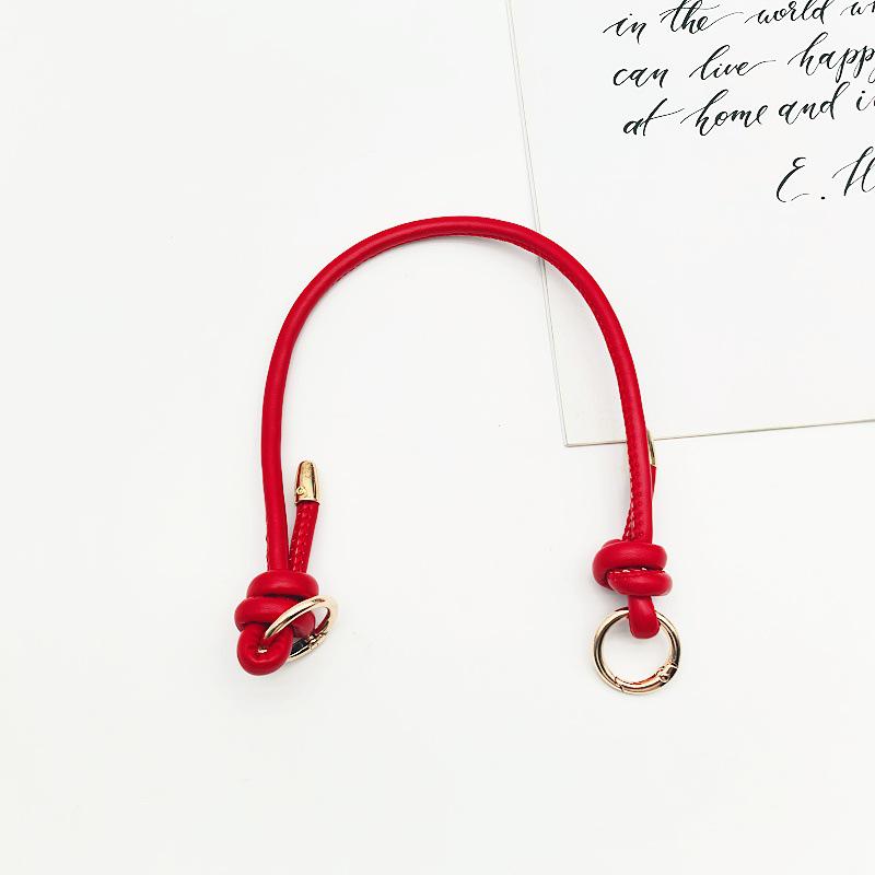 Knyten Dam PU-läder Handväskrem med Metallringspänne - Mode Axelremsbyte