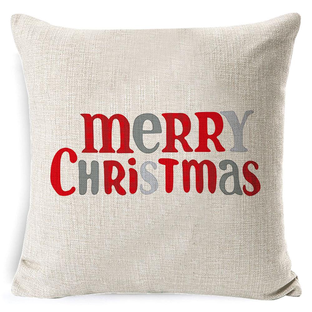Christmas Pillowcase Gray and White Plaid Office Lumbar Support Home Bedside Cushion Car Neck Cushion