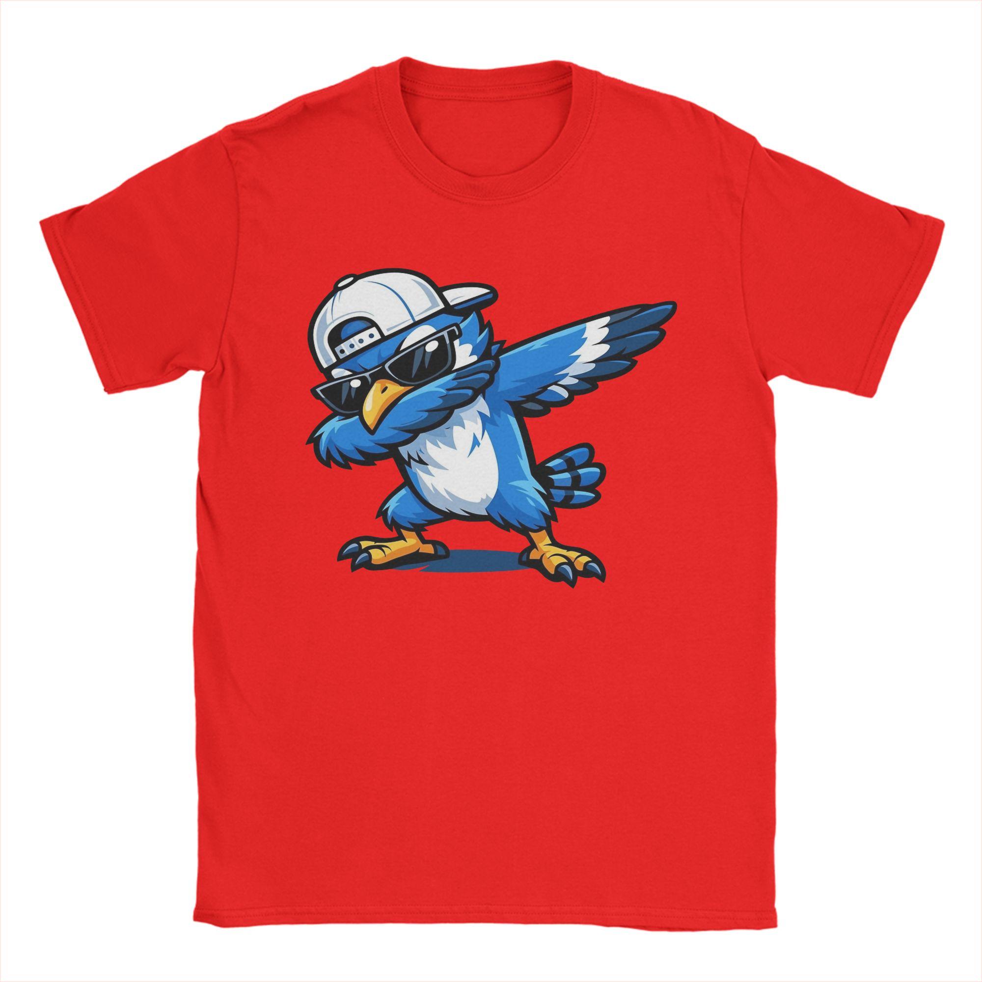 

Dabbing BlueJaysBird Unisex T Shirts Funny Tee Shirt Short Sleeve Crewneck TShirt Cotton Gift Idea Clothing S