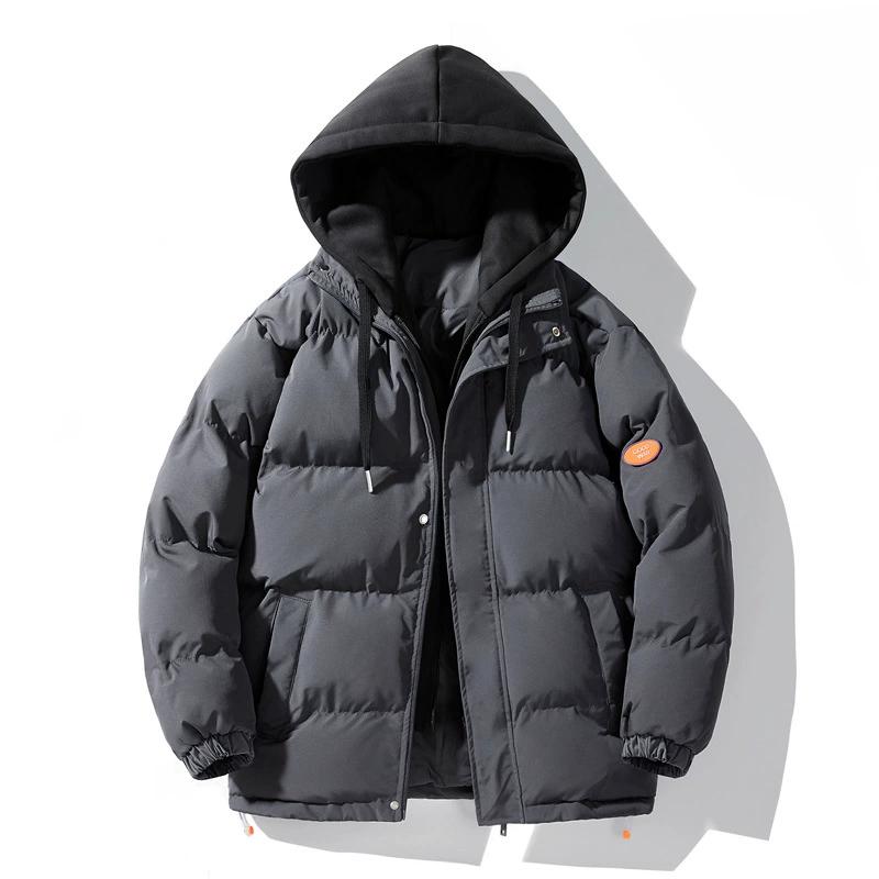 Men Parkas Thick Warm Winter Jacket Hooded Quilted Jacket Loose Fashion Casual Cotton-Padded Puffer Coat Autumn Winter Outwear
