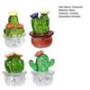 Mini Cactus Ornament Decorative Resin Cactus Car Dashboard Decor for Home Office Computer Desk Lightweight Novelty Gift for All Ages