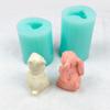 3D Easter Rabbit Silicone Candle Mold for Resin Clay Chocolate Decorating Tool