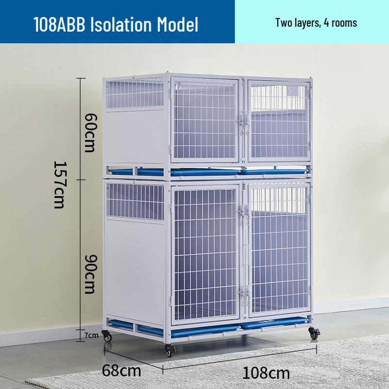 Multi-Tier Galvanized Pet Cage for Boarding, Breeding & Hospitalization