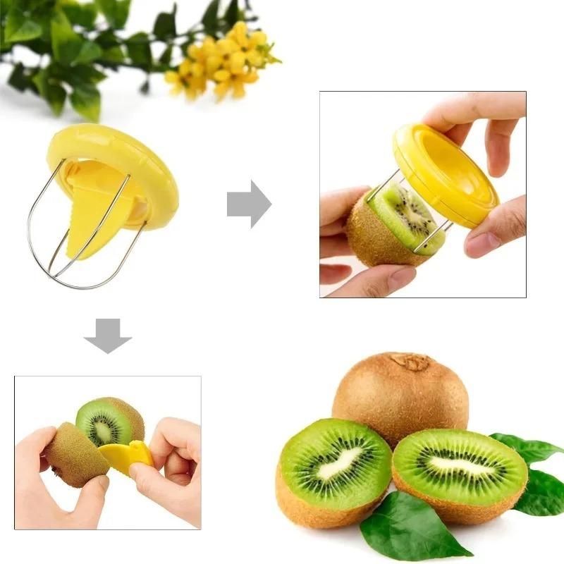 Kiwi Peel Splitting Tool Kiwi Peeling Machine Detachable Creative Gadgets Fruit Slicer Fruit Knife Kitchen Gadgets