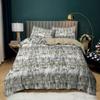 Simple Retro Printing Three-Piece Yama Dark Beast Kit Quilt Cover Bedding