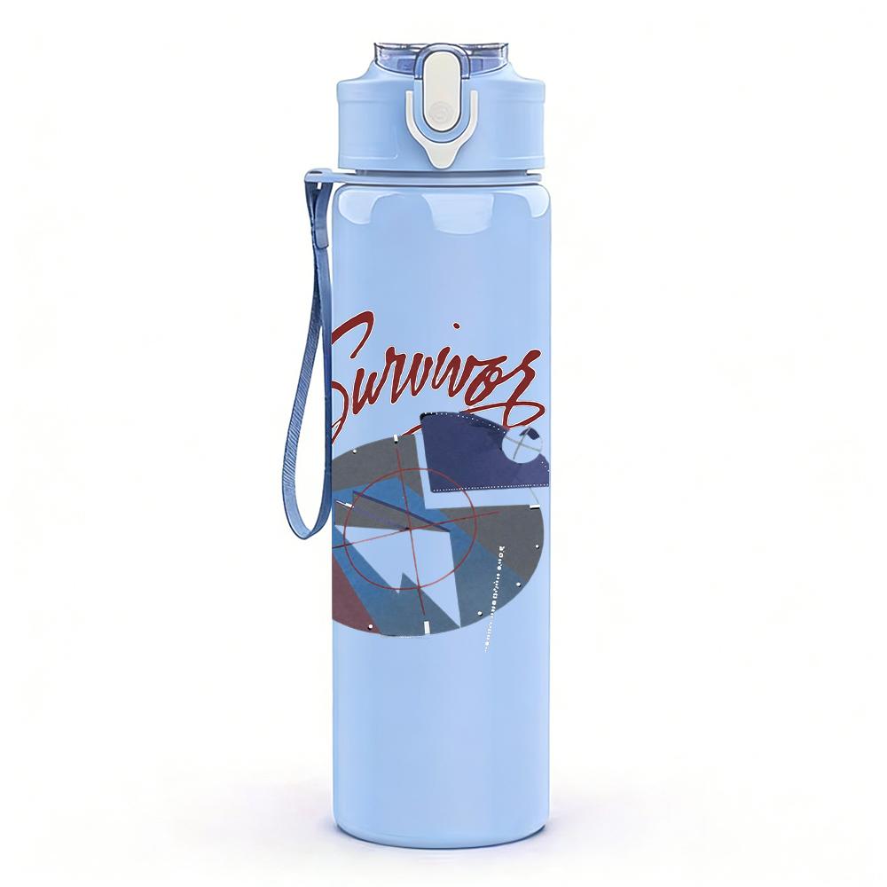 1PC Sinner Arrow Minimalist Retro Text Print 750ml Portable Sports Water Bottle Leakproof Gym Outdoor Travel Drink Cup