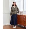 IEF Autumn Plaid Hooded Drawstring Jacket