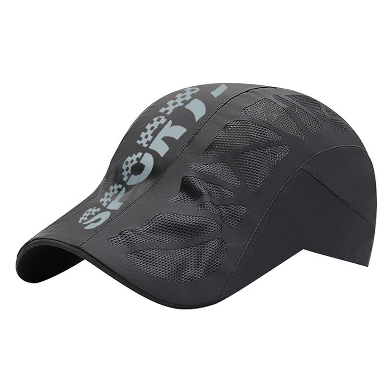 

[White Fang] mesh cap English letters logo hat outdoor running sports men s ladies CA781 (dark gray)