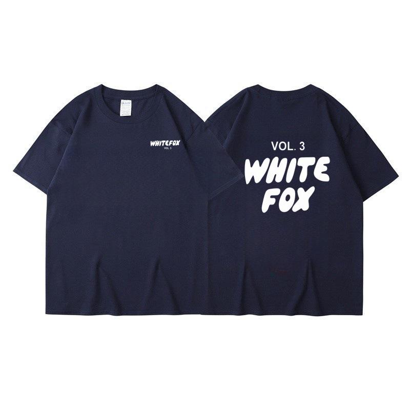 Men's Women's Summer Comfortable Casual White Fox Letter Solid Color Printed T-shirt-Soft Fabric Summer Relaxed Fit Clothing