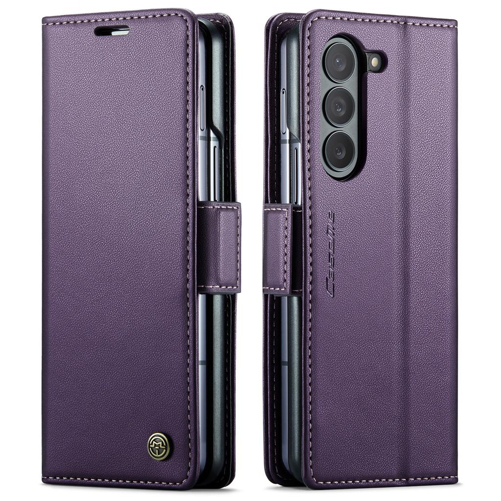 Luxury Leather Holder Wallet Flip Magnetic Case Card for Samsung Galaxy Z Fold 5 5G Silicone Protection Cover