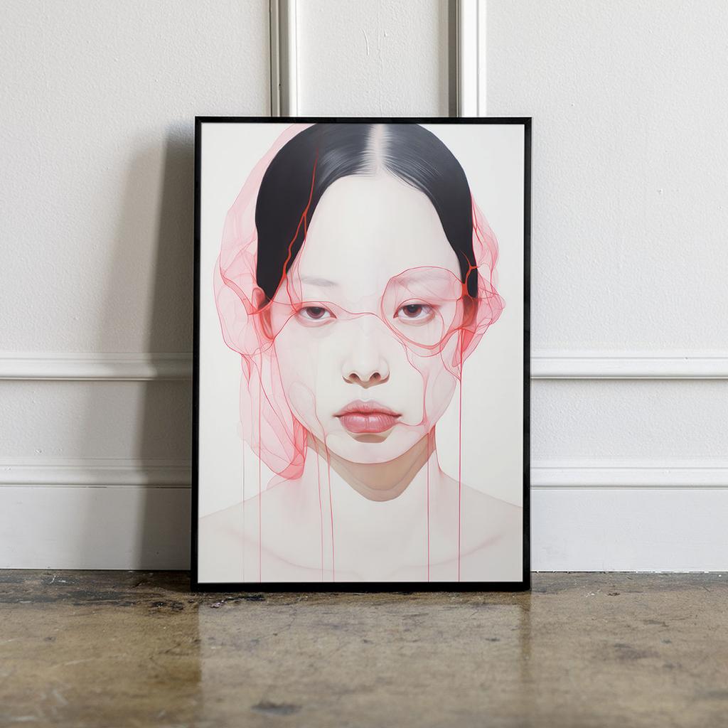 Plakat jasny portret nowoczesny obraz