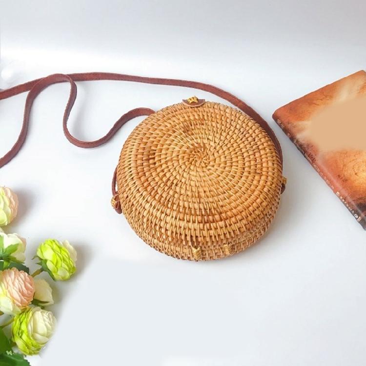 Handwoven Shoulder Bag Crossbody Bags Rattan Bag for Women Girl Vintage Handbag