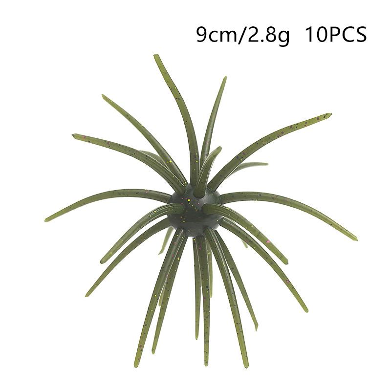 10 Pezzi 2,8g 8,7g Esca Morbida Riccio di Mare TPE Silicone Lure da Pesca Attrezzatura Portatile per Pescatori Principianti