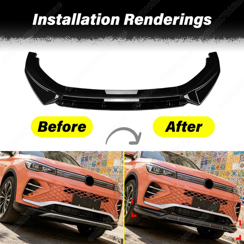 Para Volkswagen Tiguan Rline 2024 2025 Accesorios de Decoración de Tablero Spoiler Cubierta Protectora Labio Inferior Parachoques Delantero de Automóvil