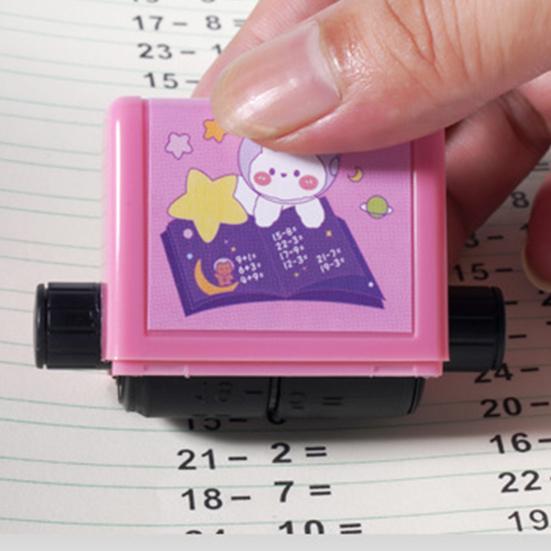 Math Roller Stamp Addition Subtraction Multiplication Division Randomized Generator Math Practice Tool for Kids Homework Classroom Use