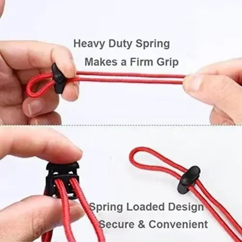 10Pcs Two Hole Cord Lock Spring Mechanism Clip Plastic Stopper Adjustable Shoelace Accessorie For Sportswear/Shoes/Elastic Band