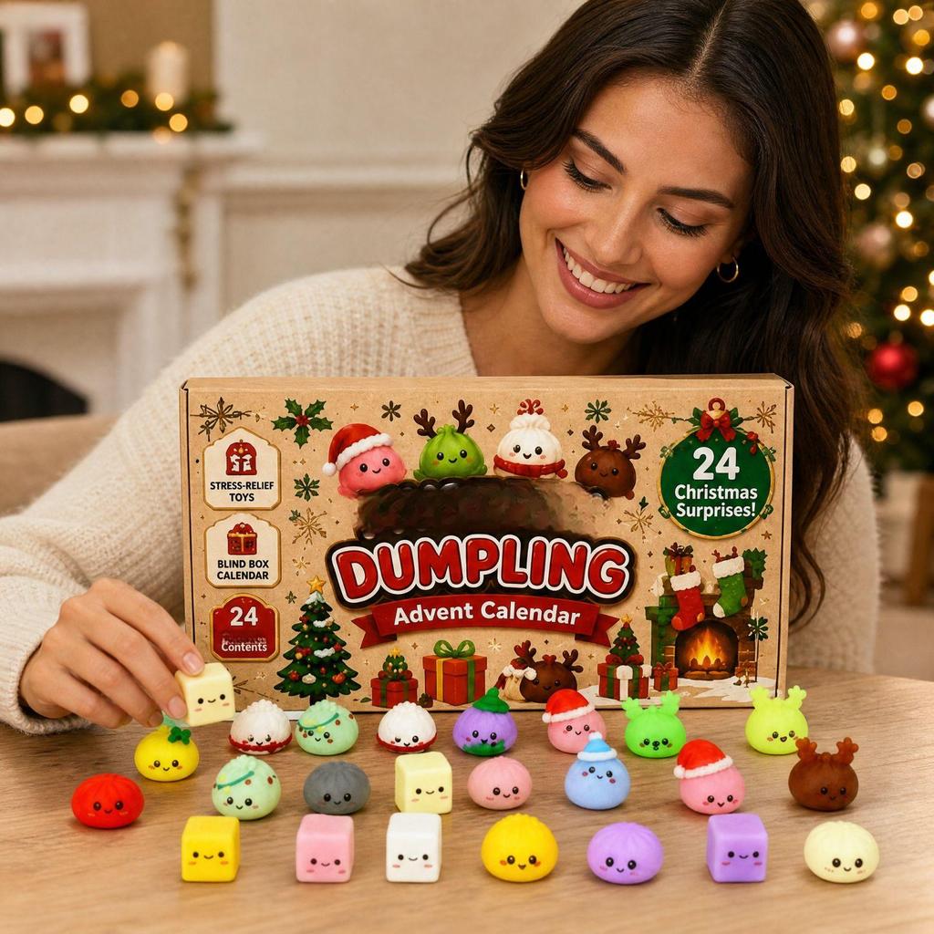 Christmas Advent Calendar for Adults with Sensory Toys, Cute Surprise Holiday Party Gift Box