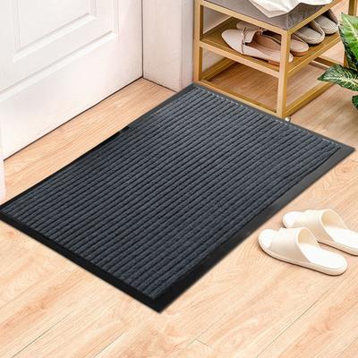 Felpudo de perfil bajo a rayas que absorbe la humedad, antideslizante, de gran absorción, para baño y cocina.